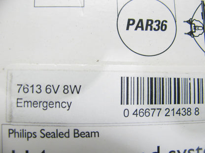 (2) Philips 7613C1 Sealed Beam Lamp Light Bulbs 6V 8W