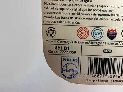 Philips 891B1 Standard Single Blister Pack Center High Mount Stop Light Bulb 891