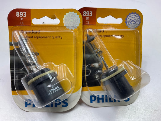 (2) Philips 893B1 Standard Fog Lamp Light Bulb 893