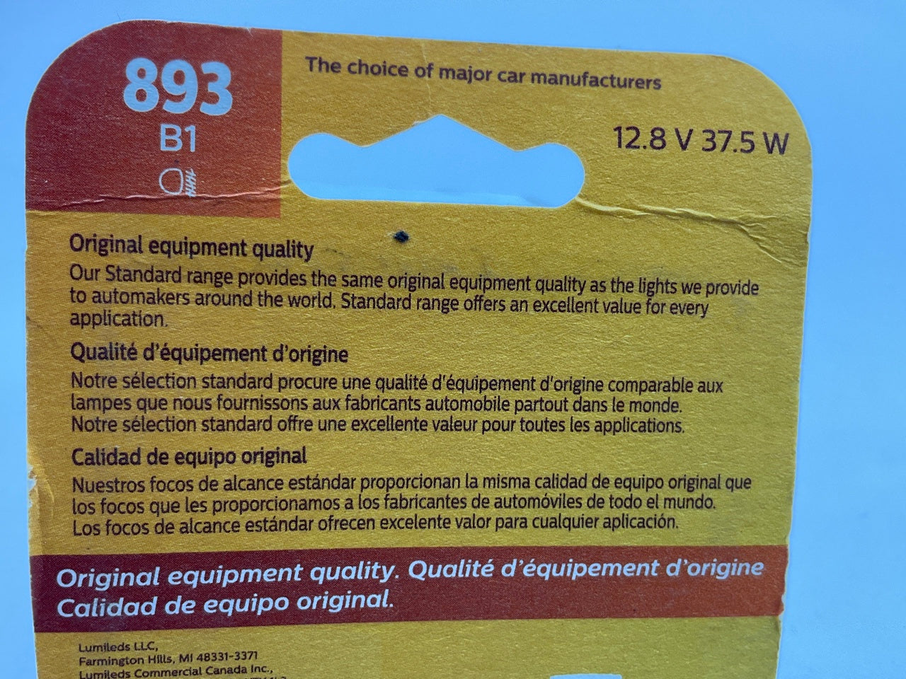 Philips 893B1 Standard Fog Lamp Light Bulb 893