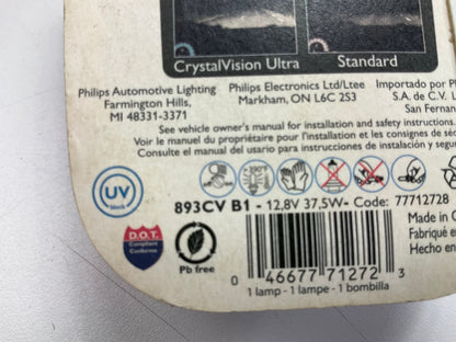 Philips 893CVB1 Crystalvision Ultra Fog Lamp Light Bulb 893
