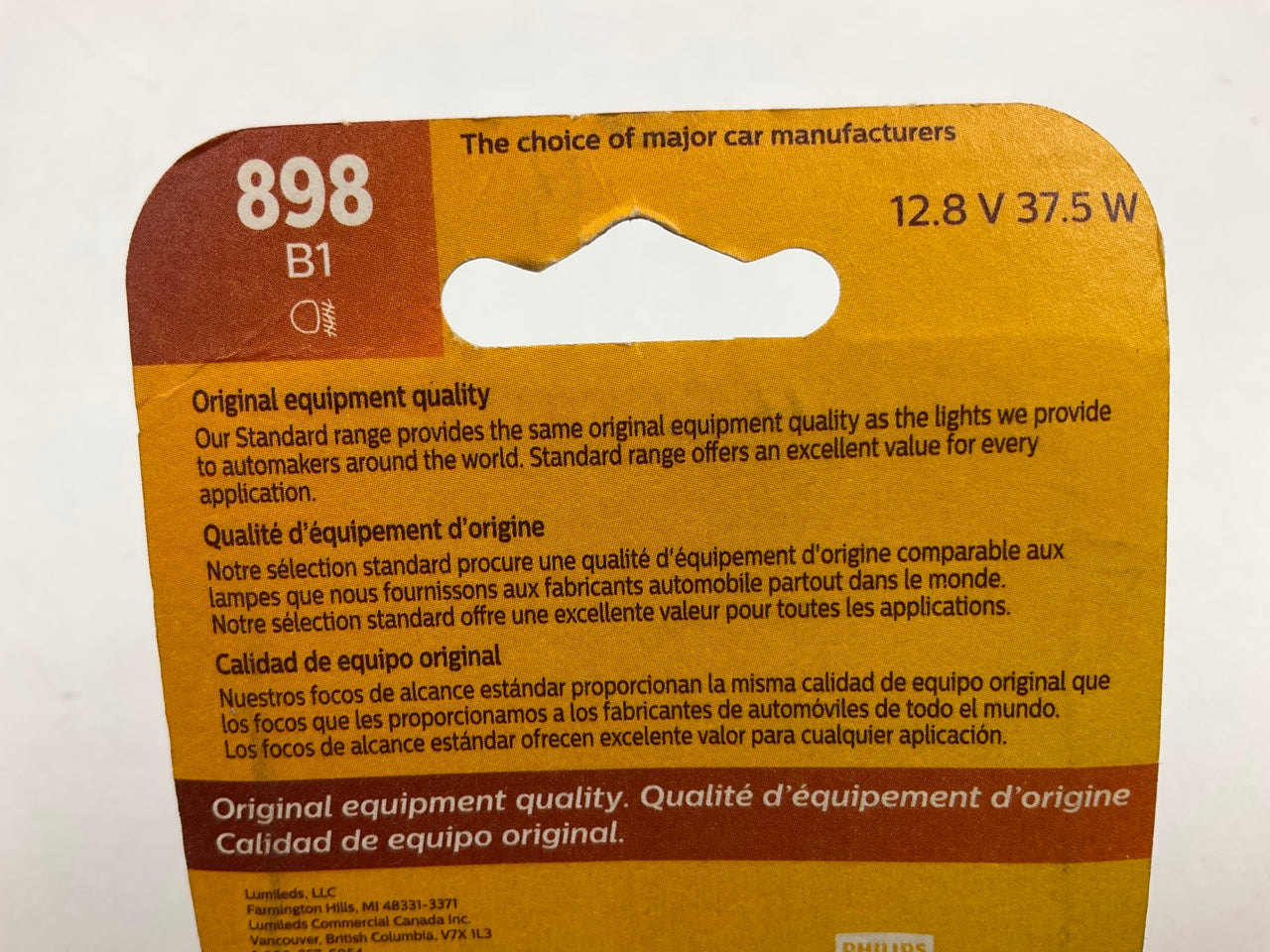 (2) Philips 898B1 Standard Fog Lamp Light Bulb 898