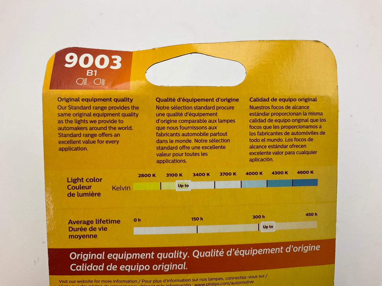 (2) Philips 9003B1 Standard Headlight Headlamp Light Bulb 9003