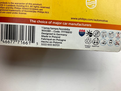 (2) Philips 9003B1 Standard Headlight Headlamp Light Bulb 9003