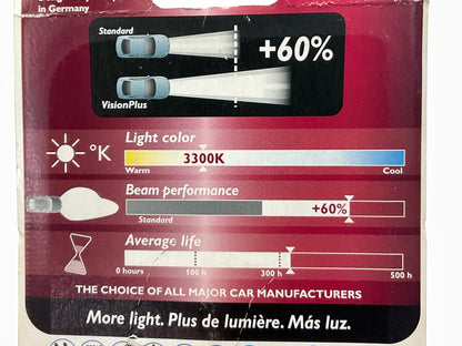 Philips 9003VPB1 VisionPlus Headlamp Headlight Lamp Light Bulb 9003