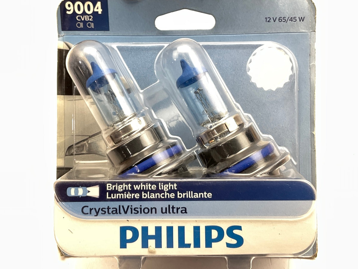 Philips 9004CVB2 Crystalvision Ultra Headlight Headlamp Lamp Light Bulb - 2 PACK