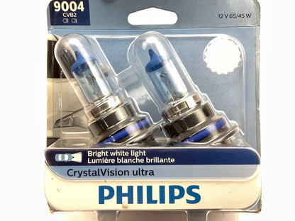 Philips 9004CVB2 Crystalvision Ultra Headlight Headlamp Lamp Light Bulb - 2 PACK