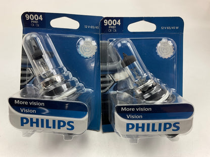 (2) Philips 9004PRB1 Vision Headlamp Headlight Lamp Light Bulb 9004
