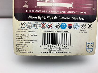 (2) Philips 9004VPB1 VisionPlus Headlamp Headlight Lamp Light Bulb 9004