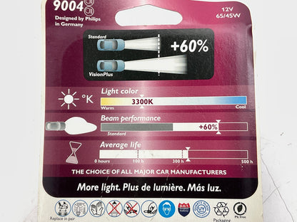 Philips 9004VPB1 VisionPlus Headlamp Headlight Lamp Light Bulb 9004