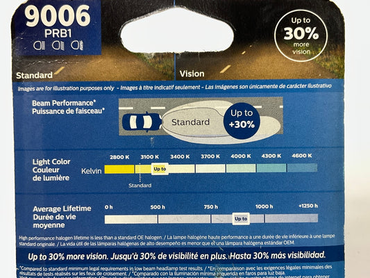 Philips 9006PRB1 Vision Headlamp Headlight Light Bulb 9006
