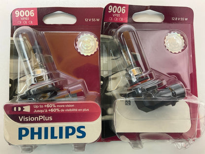 (2) Philips 9006VPB1 VisionPlus Headlamp Headlight Lamp Light Bulb 9006