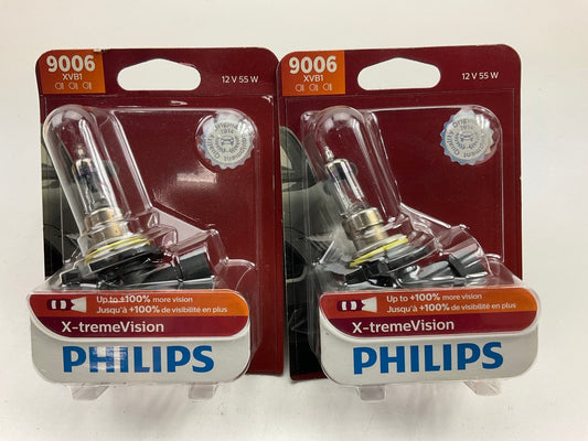 (2) Philips 9006XVB1 X-tremeVision Headlamp Headlight Lamp Light Bulb 9006