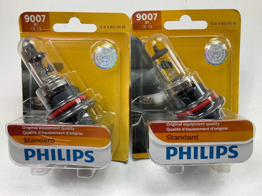 (2) Philips 9007B1 Standard Headlamp Headlight Lamp Light Bulb 9007