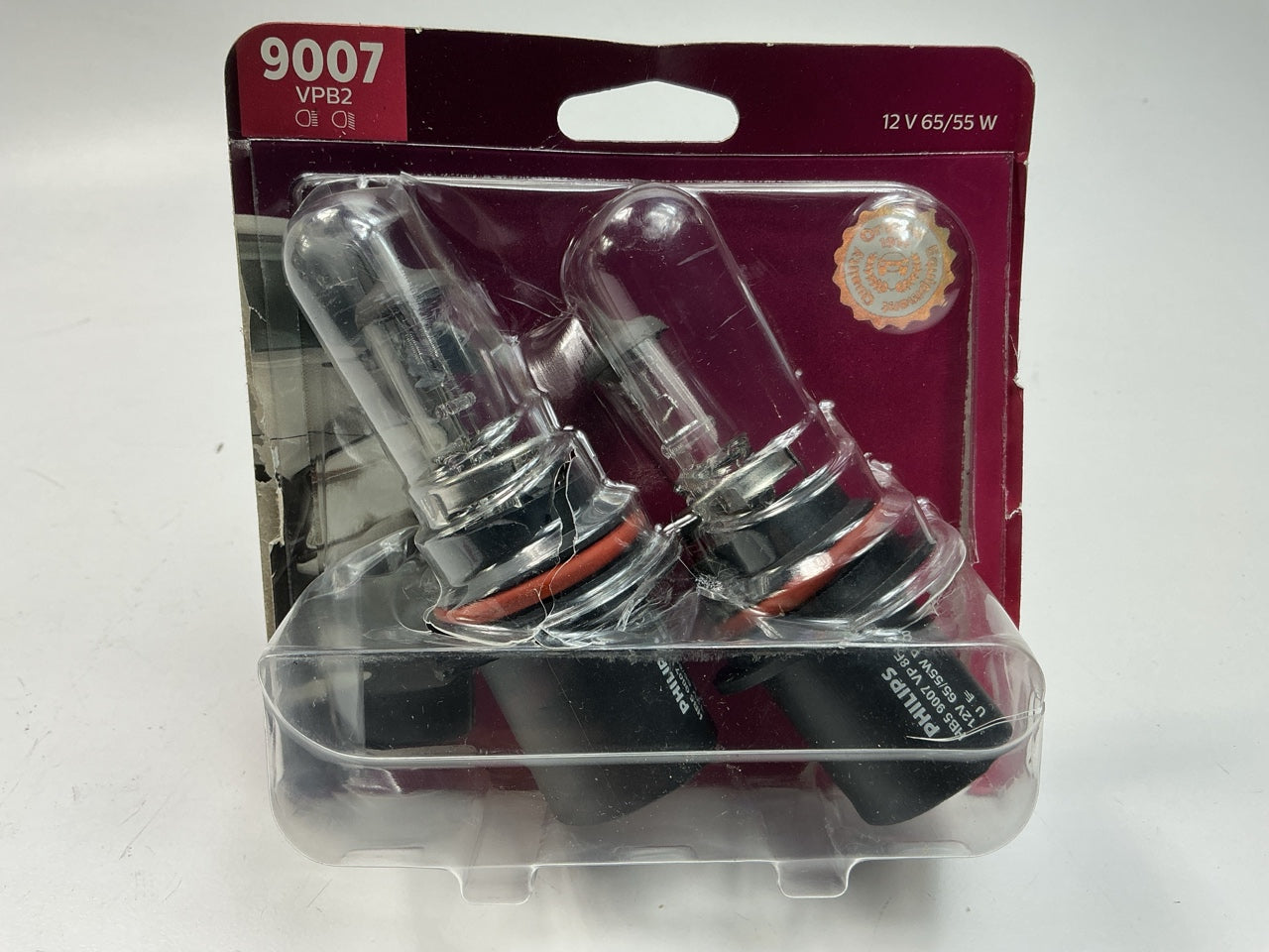 OPEN BOX Philips 9007VPB2 Visionplus Headlamp Headlight Light Bulb 9007 - 2 PACK