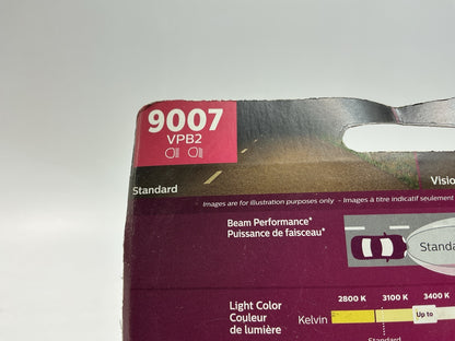OPEN BOX Philips 9007VPB2 Visionplus Headlamp Headlight Light Bulb 9007 - 2 PACK