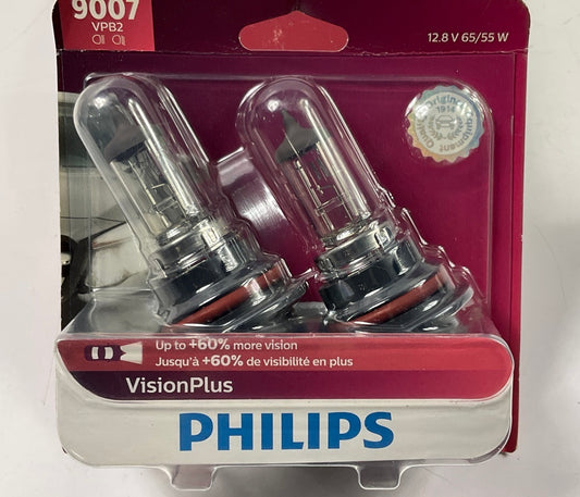 Philips 9007VPB2 Visionplus Headlamp Headlight Lamp Light Bulb 9007 - 2 PACK