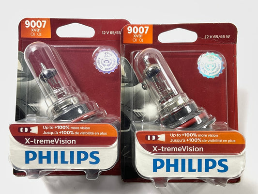 (2) Philips 9007XVB1 X-tremeVision Headlamp Headlight Lamp Light Bulb 9007