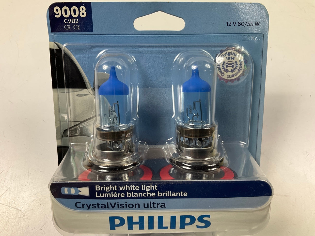 Philips 9008CVB2 Crystalvision Ultra Headlamp Lamp Light Bulb 9008 - 2 PACK