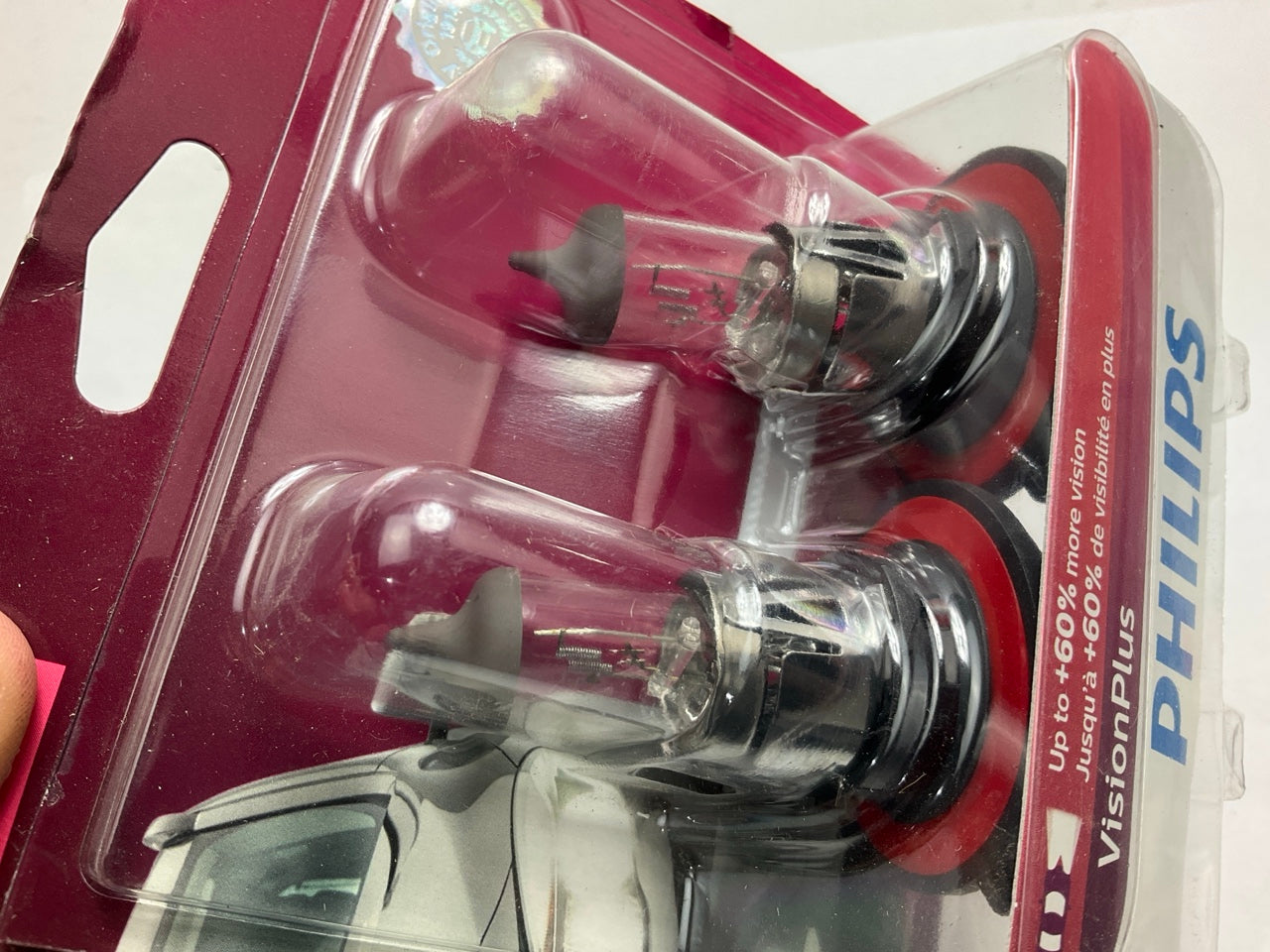 Philips 9008VPB2 9008 / H13 VisionPlus Upgrade Headlight Bulbs PAIR 60% More