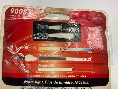 OPEN PACK Philips 9008XVB2 X-tremeVision Headlamp Headlight Lamp Light Bulb 9008