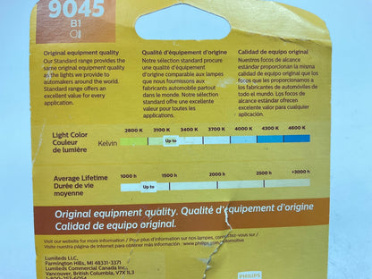(2) Philips 9045B1 Standard Fog Lamp Light Bulb 9045