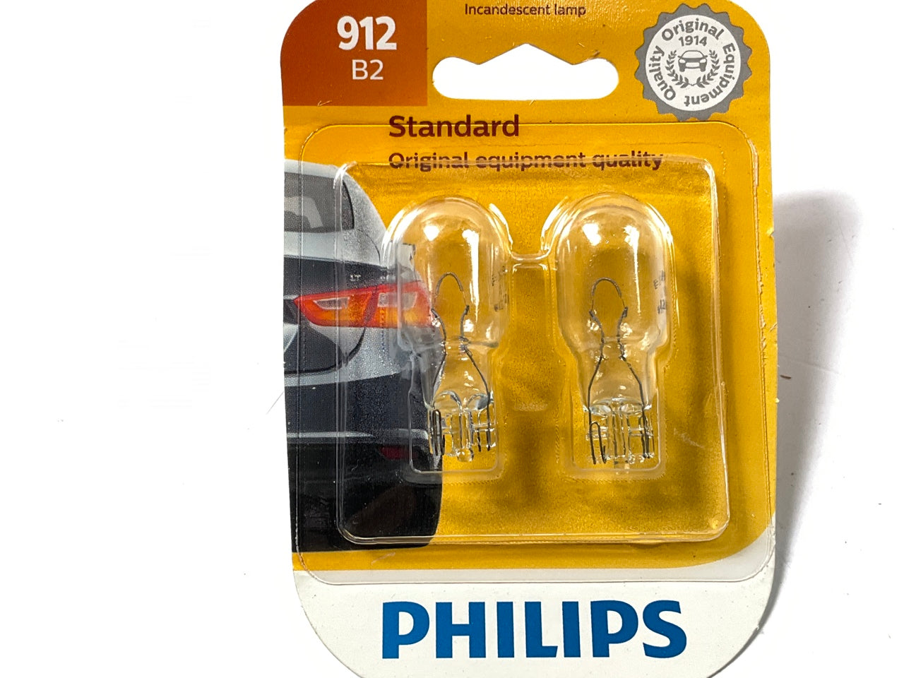 Philips 912B2 Standard Center High Mount Stop Light Lamp Bulb 912 - 2 PACK