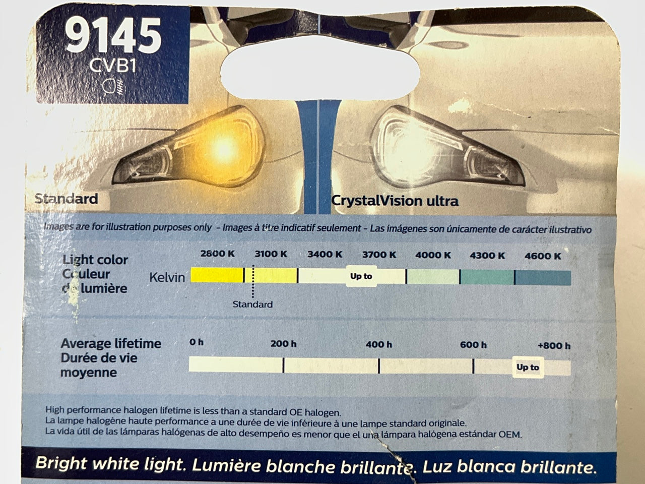 Philips 9145CVB1 Crystalvision Ultra Headlight Headlamp Light Lamp Bulb 9145