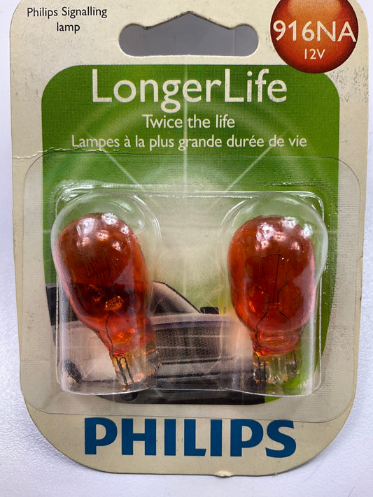 Philips 916NALLB2 LongerLife Amber Side Marker Lamp Light Bulb 916NA - 2 PACK