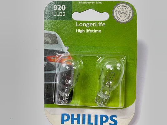 Philips 920LLB2 LongerLife Trunk Lamp Light Bulb 920 - 2 PACK