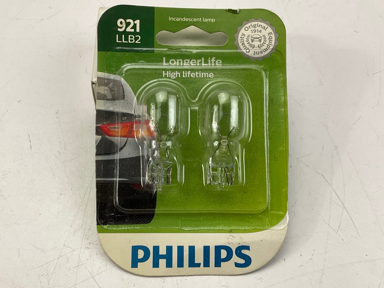 Philips 921LLB2 LongerLife Back Up Lamp Light Bulb 921 - 2 PACK