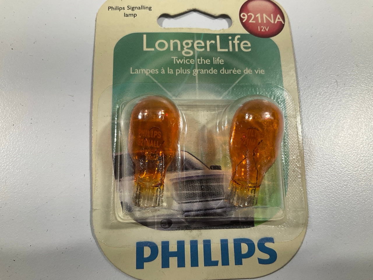 Philips 921NALLB2 Longer Life Amber Turn Signal Parking Lamp Light Bulb - 2 PCS