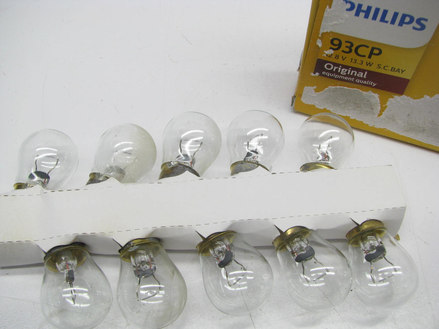 (10) Philips 93CP Standard Miniature Lamp Light Bulb 12.8V 13.3W