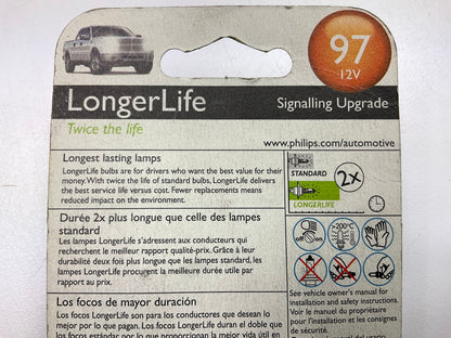 Philips 97LLB2 Longerlife License Plate Lamp Light Bulb 97 - 2 PACK