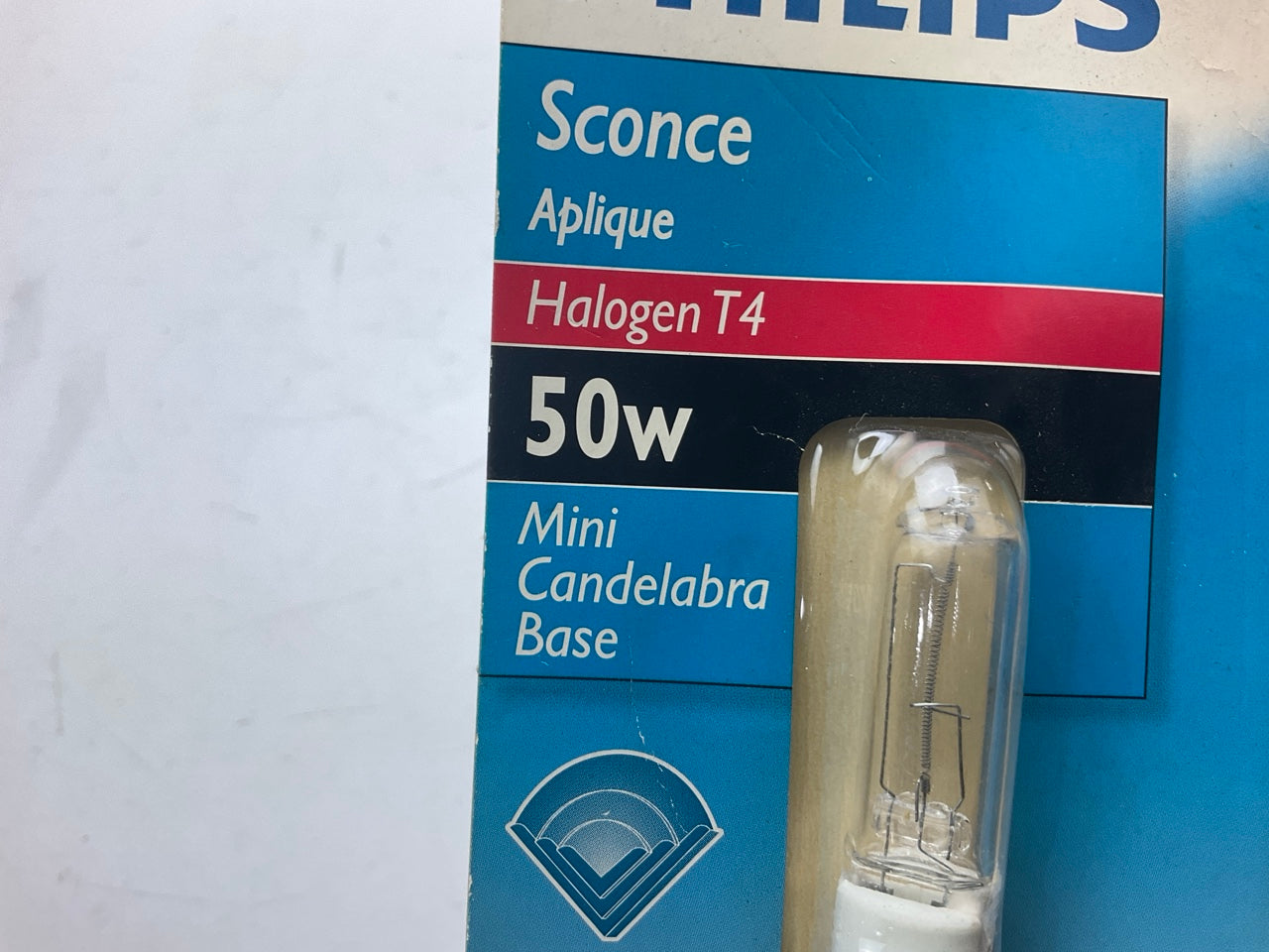 Philips BC50Q-CL Halogen T4 Mini Candelabra Light Bulb 50W