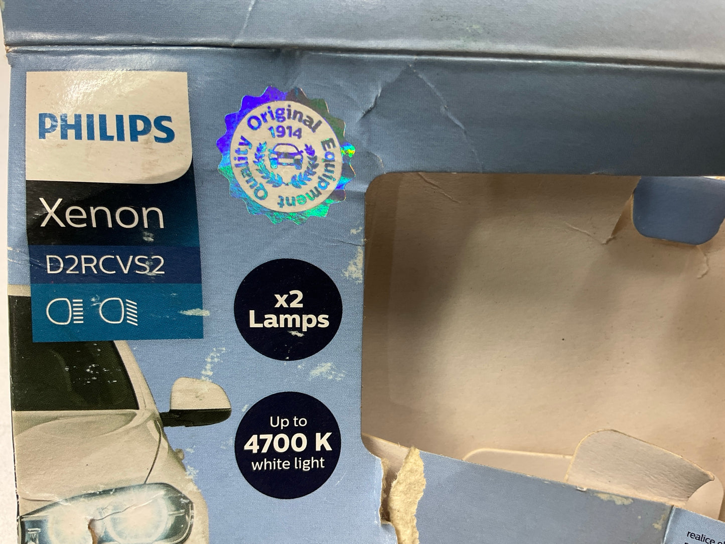 (2) Philips Xenon Ultra D2R Headlight HID Light Bulbs D2RCVS2 - OPEN BOX