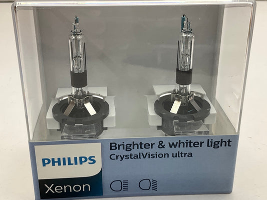 (2) Philips Xenon CrystalVision Ultra D2R Headlight HID Light Bulbs D2RCVS2