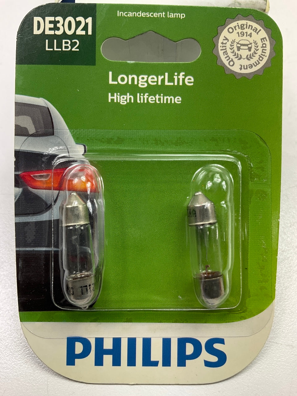 Philips DE3021LLB2 Longerlife Glove Box Lamp Light Bulb DE3021 - 2 PACK