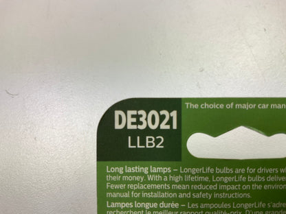 Philips DE3021LLB2 Longerlife Glove Box Lamp Light Bulb DE3021 - 2 PACK