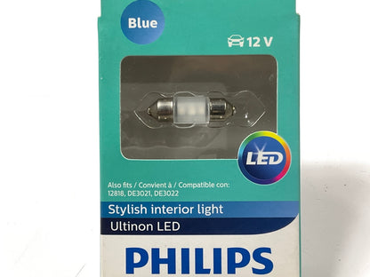 Philips DE3175BLED Ultinon LED Blue Dome Lamp Light Bulb 3157