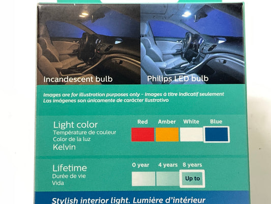Philips DE3175BLED Ultinon LED Blue Dome Lamp Light Bulb 3157