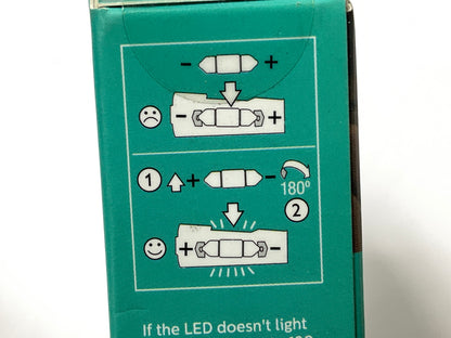 Philips DE3175BLED Ultinon LED Blue Dome Lamp Light Bulb 3157