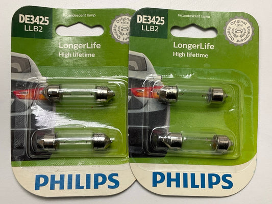 2 Packs Of 2 Each - Philips DE3425LLB2 LongerLife Light Bulbs # 3425