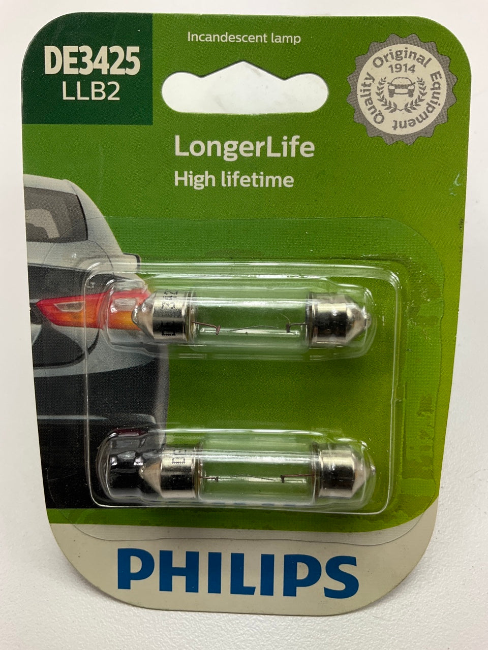 Philips DE3425LLB2 LongerLife Dome Lamp Light Bulb 3425 - 2 PACK
