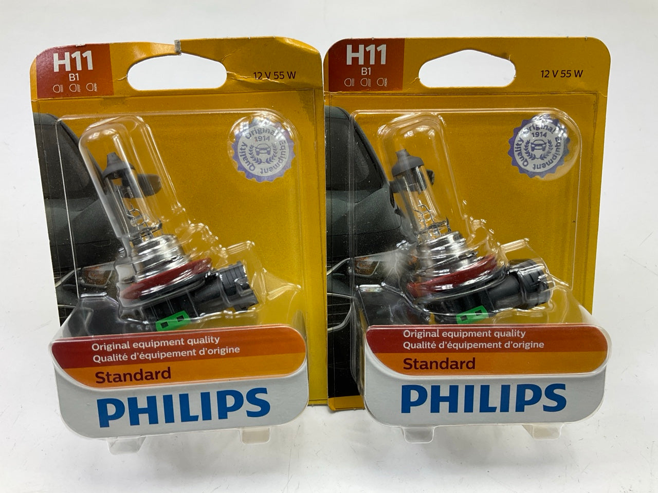 Philips H11B1 Standard Headlight Fog Light Bulb H11 - 2 Pack