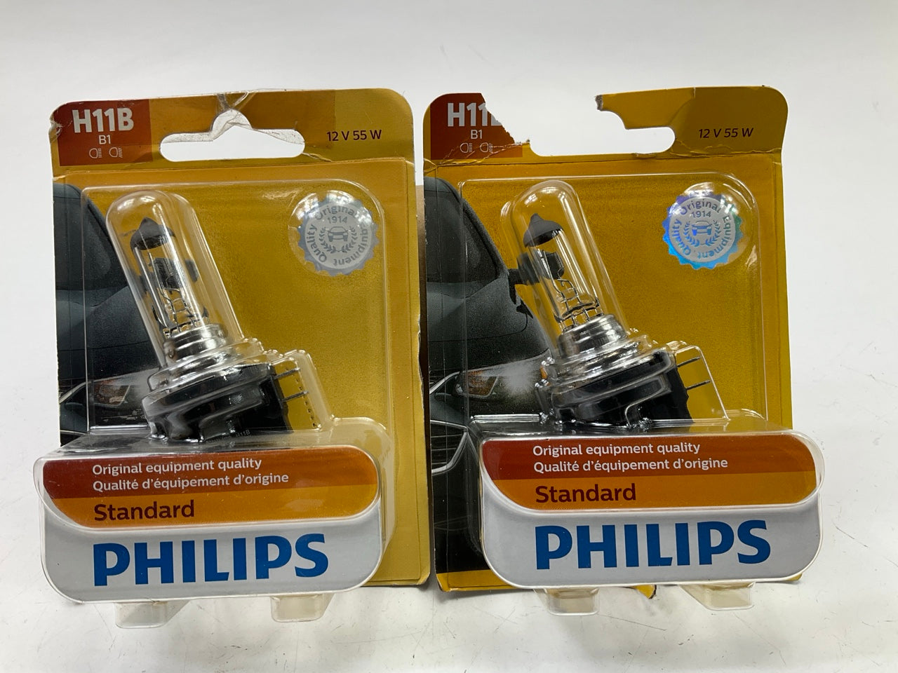 (2) Philips H11BB1 Headlamp Headlight Light Bulb - H11B