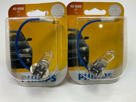 (2) Philips H3-100WB1 Fog Light Bulbs, 100 Watt Upgrade H3 Bulb