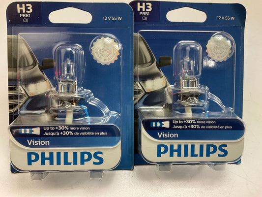 (2) Philips H3PRB1 Vision Fog Lamp Light Bulb H3