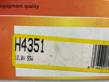 (2) GE Bulbs In Philips Box - H4351 Sealed Beam Headlight Headlamp Bulb