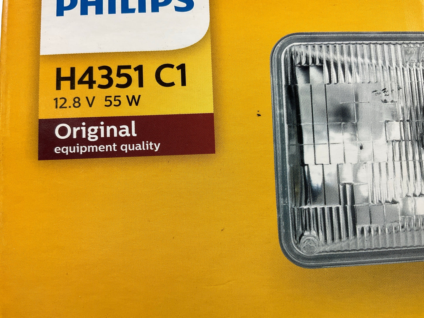 (2) Philips H4351C1 Sealed Beam Headlight Headlamp Lamp Light Bulb H4351